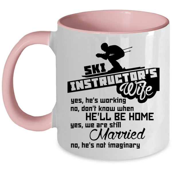Cute Instructor's Wife Coffee Mug, Ski Instructor's Wife Accent Mug