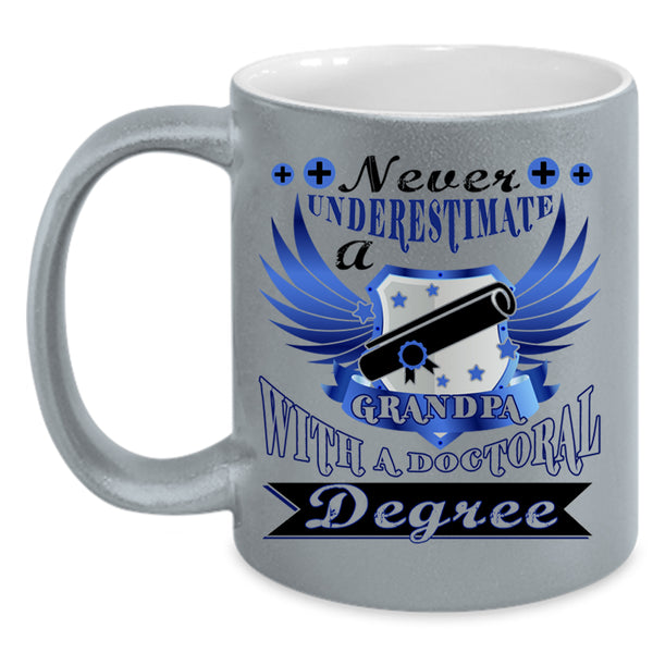 Old Doctor Coffee Mug, Grandpa With A Doctoral Degree Accent Mug