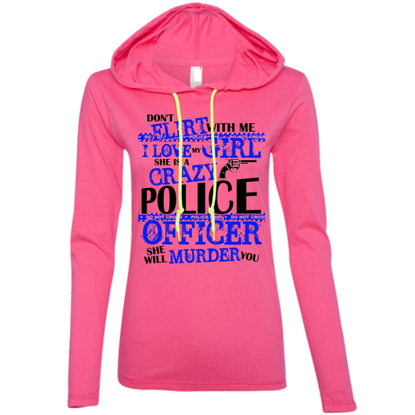 She Is A Crazy Police Officer T Shirt, I Love Police T Shirt, Awesome T-Shirts