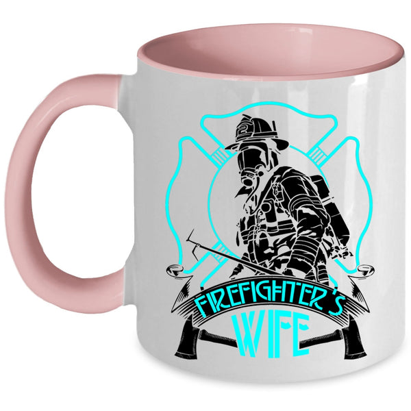 Cool Gift For My Wife Coffee Mug, Firefighter's Wife Accent Mug