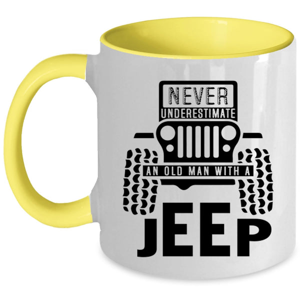 Cool Grandpas Coffee Mug, An Old Man With A Jeep Accent Mug