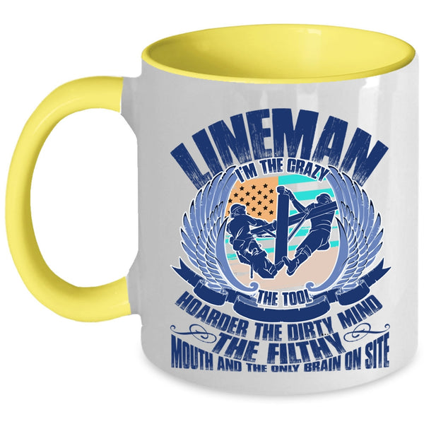 Awesome Gift For Linemans Coffee Mug, Lineman Accent Mug