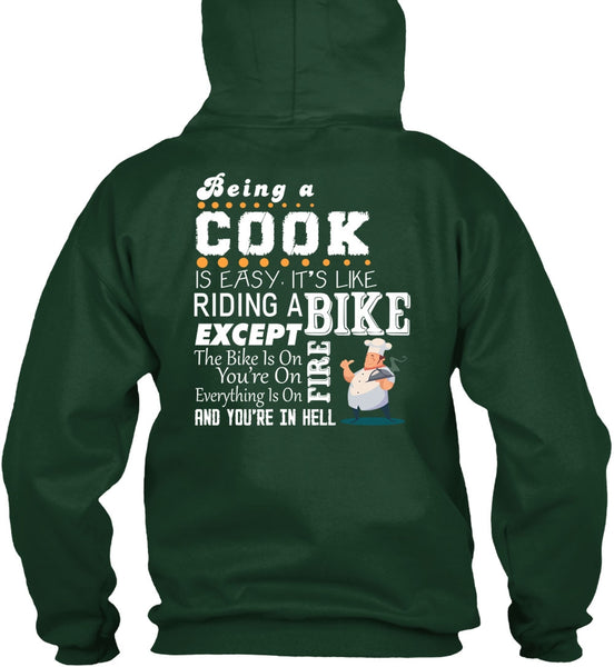 Being A Cook Is Easy T Shirt, It's Like Riding A Bike T Shirt