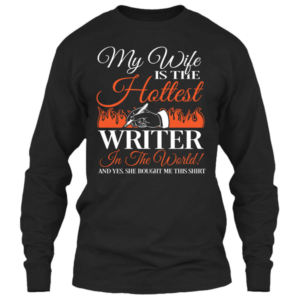My Wife Is The Hottest Writer In The World T Shirt, I Am A Coolest Writer's Husband T Shirt