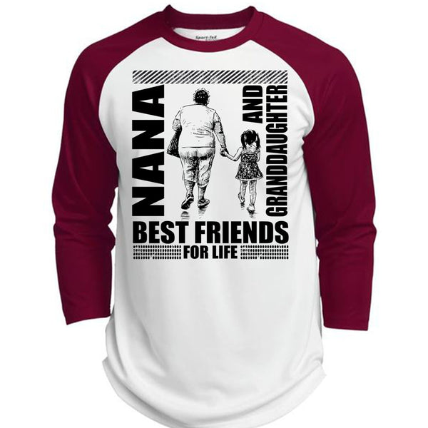 Nana And Granddaughter Best Friend T Shirt, I Love Nana T Shirt, Awesome T-Shirts  (Polyester Game Baseball Jersey)