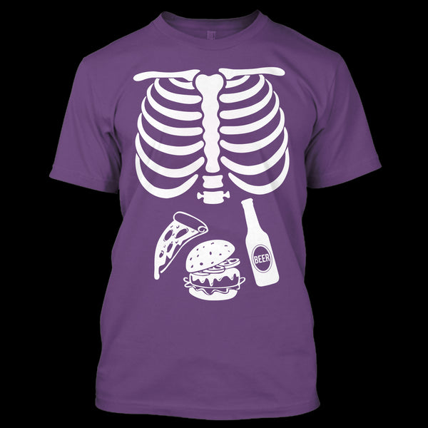 A black t-shirt with the shopify logo