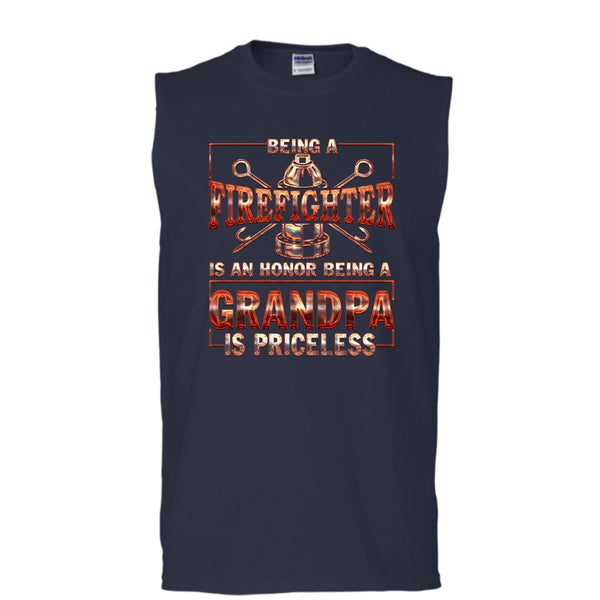 Being A Firefighter Is An Honor T Shirt, Being A Fgradnpa Is Princess T Shirt, Cool T Shirt (Men's Cotton Sleeveless)