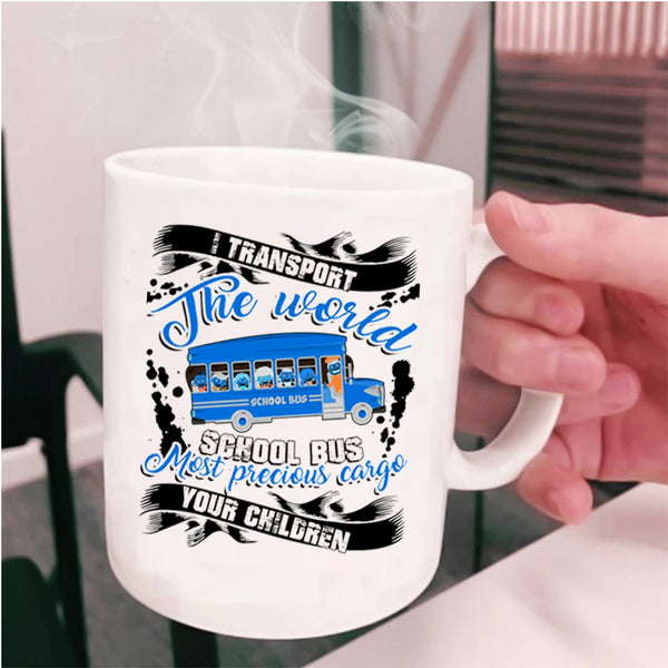 Funny Gift For Bus Driver Coffee Mug, Cool School Bus Cup