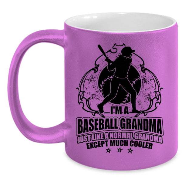 Cool Grandma Coffee Mug, I'm A Baseball Grandma Accent Mug