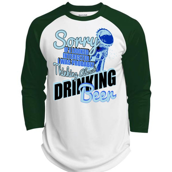 Drinking Beer T Shirt, I Love Beer T Shirt, Awesome T-Shirts  (Polyester Game Baseball Jersey)