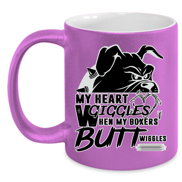 When My Boxers Butt Wiggles Coffee Mug, My Heart Giggles Accent Mug