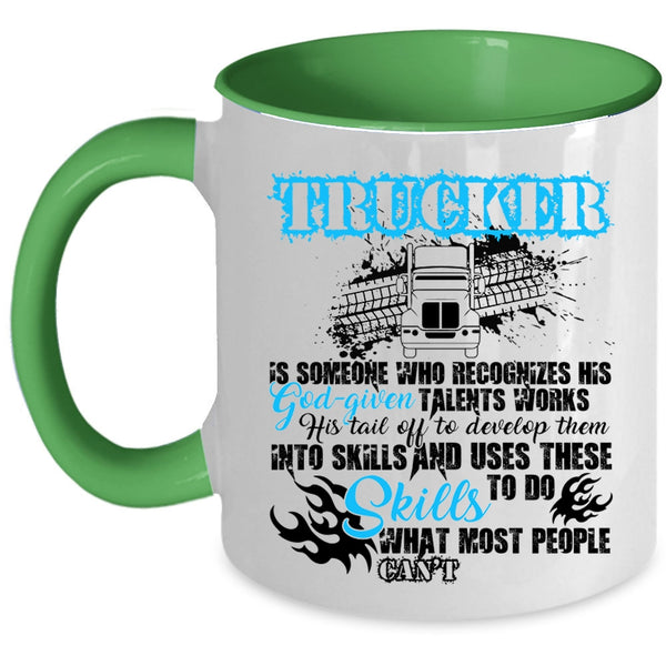 Best Gift For Trucker Coffee Mug, Trucker Accent Mug