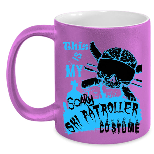 Halloween Coffee Mug, This is My Scary Ski Patroller Costume Accent Mug