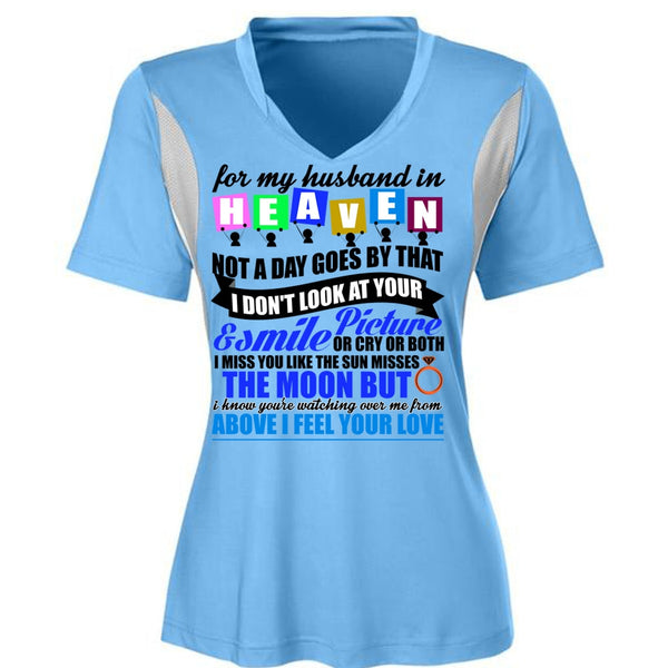 For My Husband In Heaven T Shirt, Smile Picture T Shirt