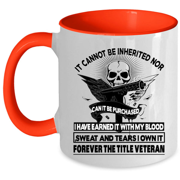 Cool Veteran Coffee Mug, The Title Veteran Accent Mug