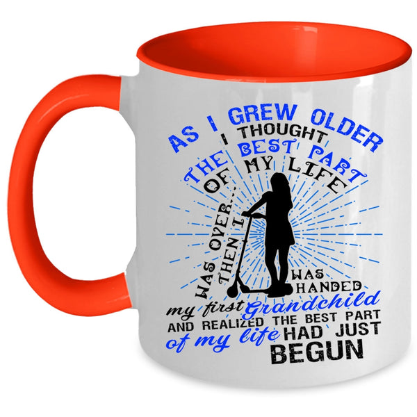 The Best Part Of My Life Coffee Mug, My First Grandchild Accent Mug