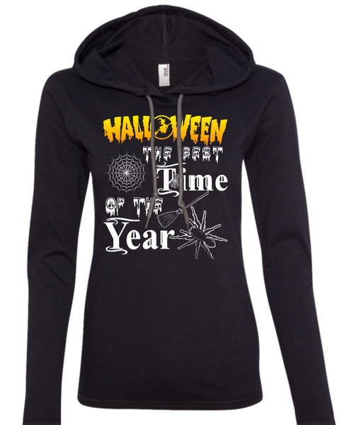 Halloween The Best Time Of The Year T Shirt, I Love You Pumpkin T Shirt (Anvil Ladies Ringspun Hooded)