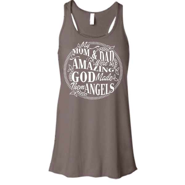 My Mom & Dad T Shirt, God Made Them Angels Tank Top