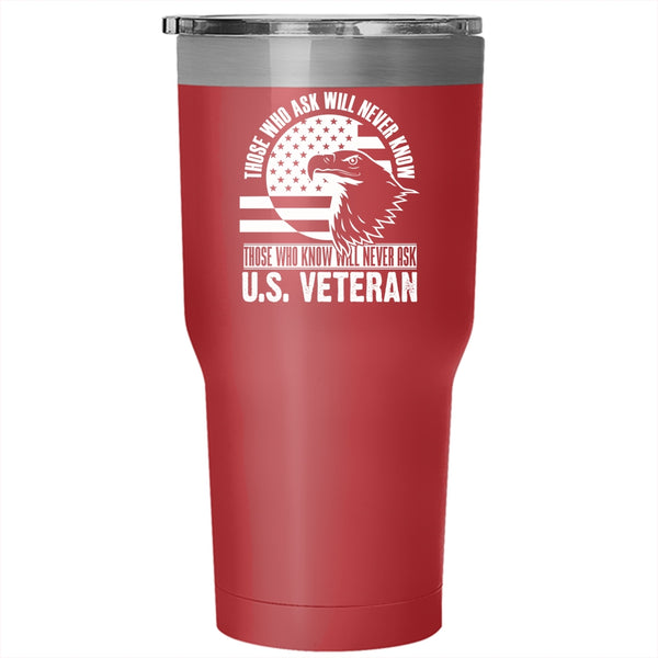 U.S Veteran Tumbler 30 oz Stainless Steel, Gift For Veteran's Day Travel Mug