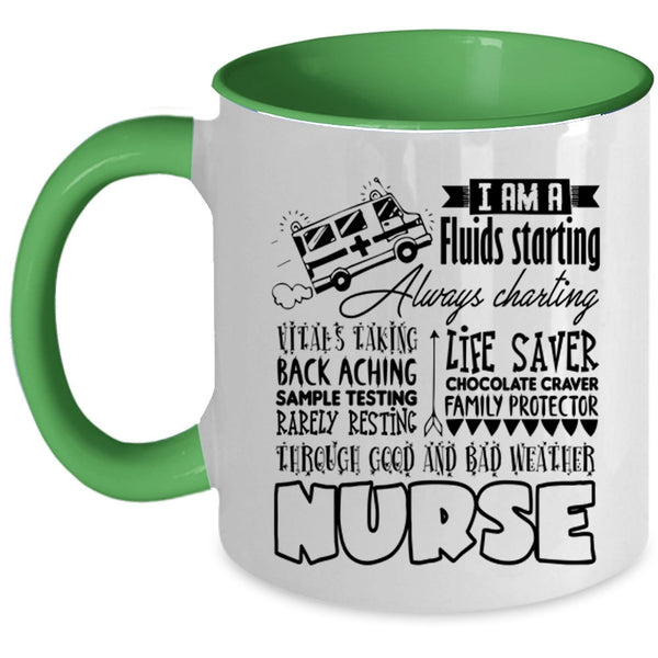 I Raise A Nurse Coffee Mug, I Am A Nurse Accent Mug