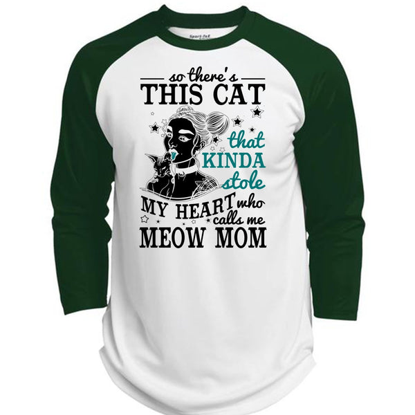 Calls Me Meow Mom T Shirt, I Love Mom T Shirt, Awesome T-Shirts  (Polyester Game Baseball Jersey)