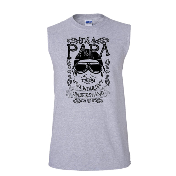 It's A Papa Thing T Shirt, Coolest Papa Ever Tank Top (Men's Cotton Sleeveless)