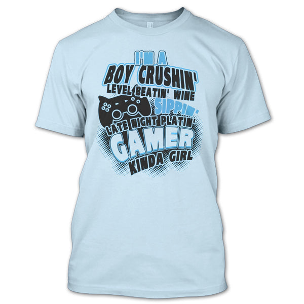 I'm A Boy Crushin' T Shirt, Coolest Gaming Girl T Shirt