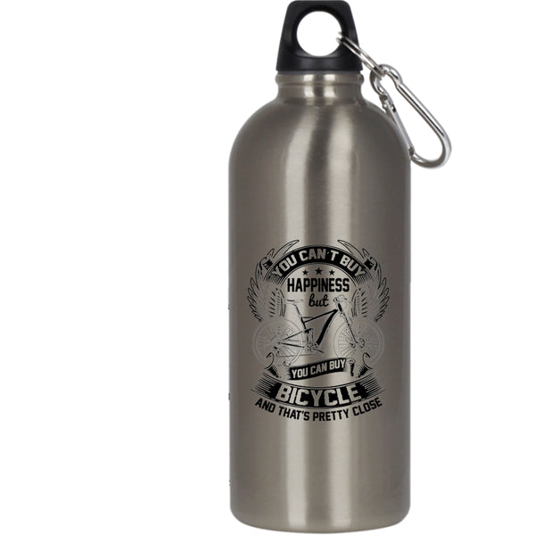 You can't Buy Happiness 20 oz Stainless Steel Bottle,You Can Buy Bicycle Outdoor Sports Water Bottle