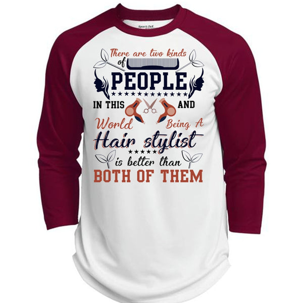 Being A Hair Stylist T Shirt, I Love Hair Stylist T Shirt, Awesome T-Shirts  (Polyester Game Baseball Jersey)