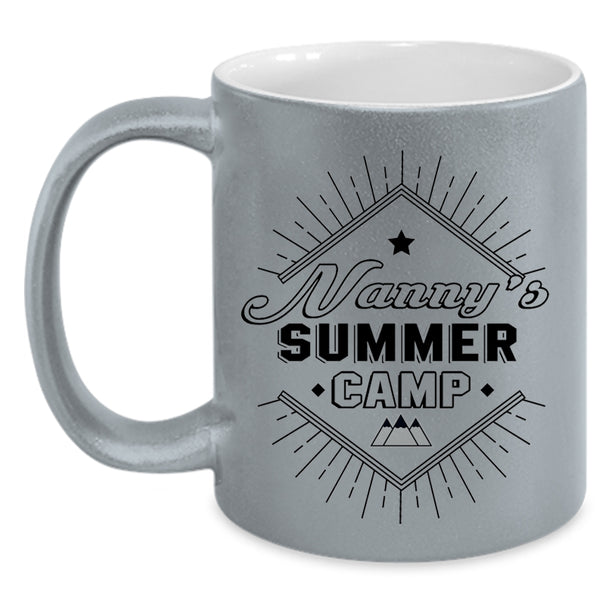 Cool Camping Nanny Coffee Mug, Nanny's Summer Camp Accent Mug