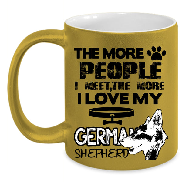 Dog Lovers Coffee Mug, I Love My German Shepherd Accent Mug