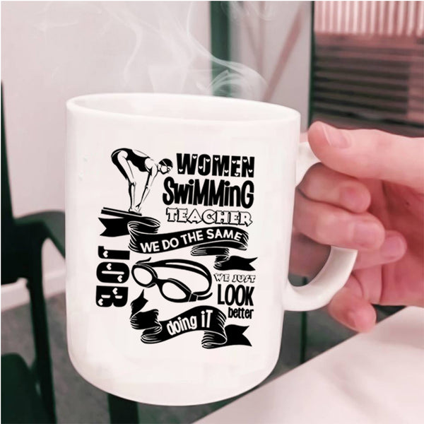 Cute Gift For Swimming Teacher Coffee Mug, Women Swimming Teacher Cup