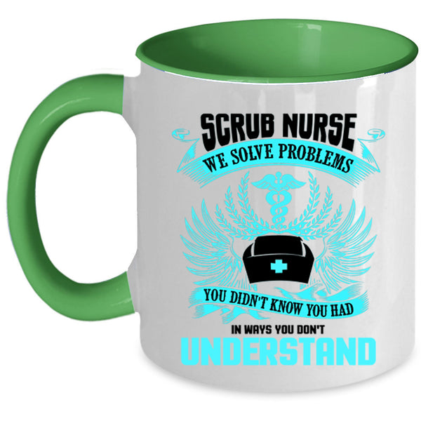 Cute Gift For Nurses Coffee Mug, Scrub Nurse Accent Mug