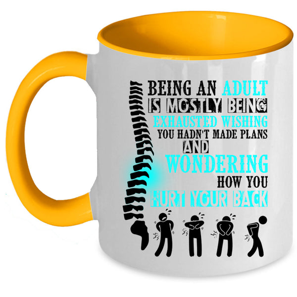 Cool Grandpas Coffee Mug, Being An Adult Is Mostly Accent Mug