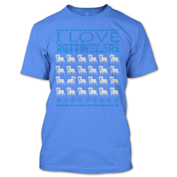 I Love Rottwellers T Shirt, Rottwellers Merry Christmas T Shirt