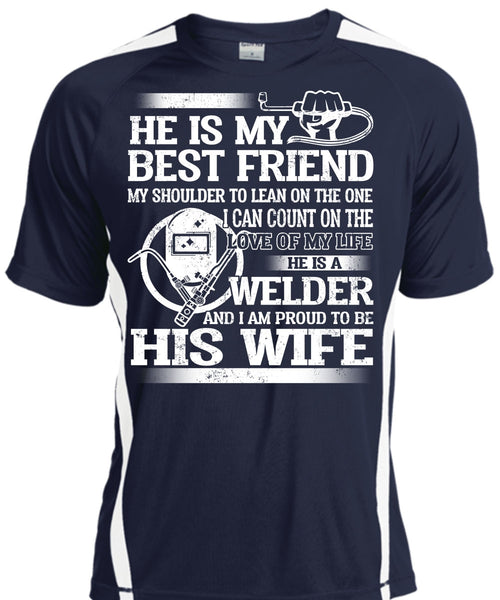 I Am Proud To Be His Wife T Shirt, He Is My Best Friend T Shirt, Cool Shirt