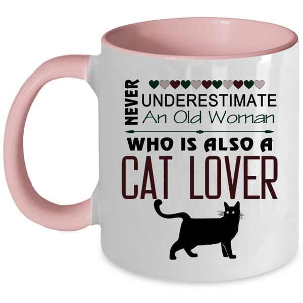 Old Woman Who Is Also A Cat Lover Cup, Grandmother Mug