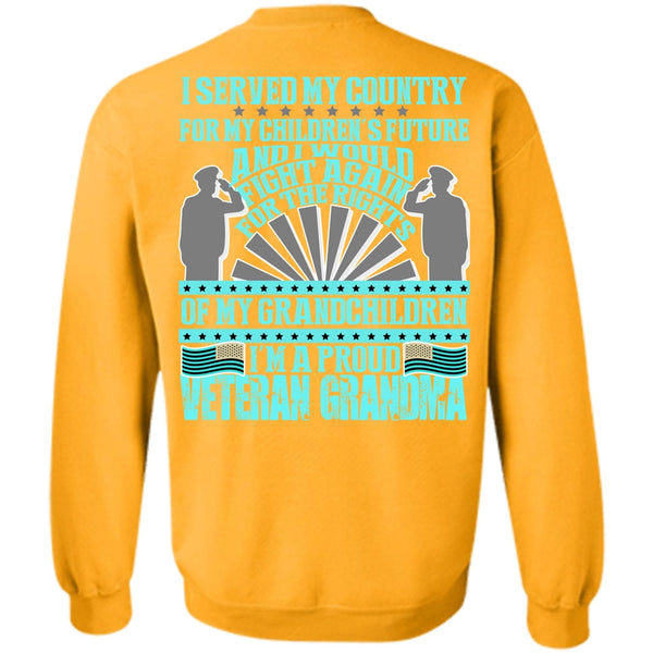 I Love Veteran T Shirt, I'm A Proud Veteran Grandma Sweatshirt