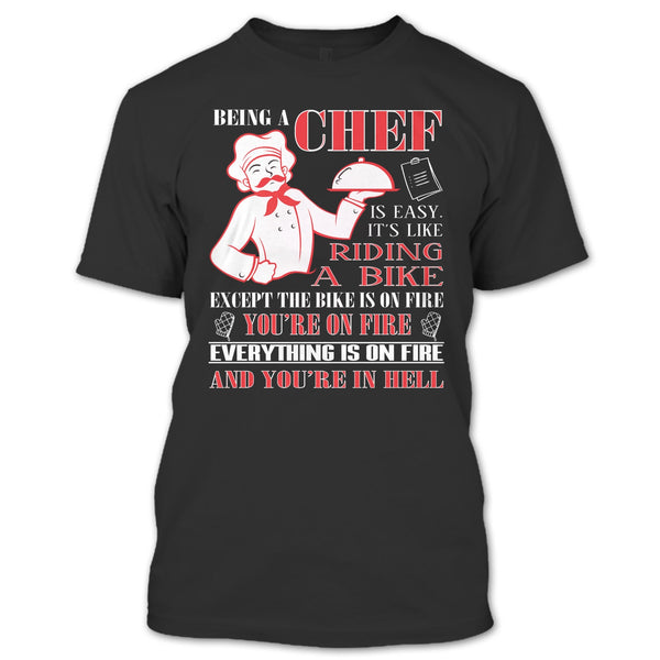 A black t-shirt with the shopify logo