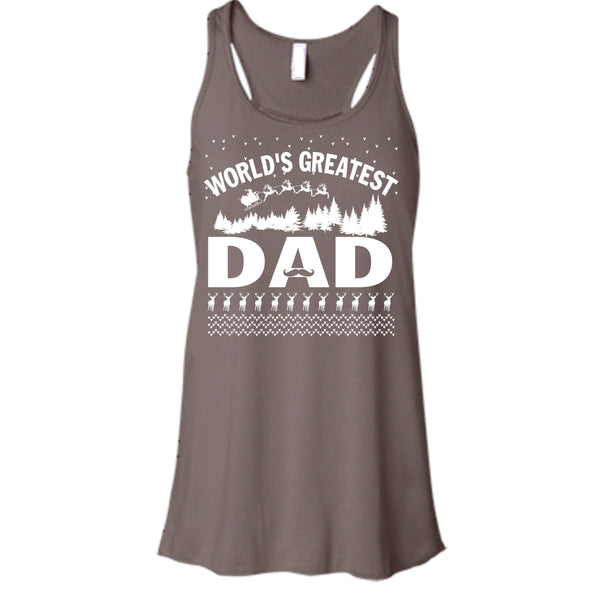 World's Greatest Dad T Shirt, Dad Merry Christmas Tank Top