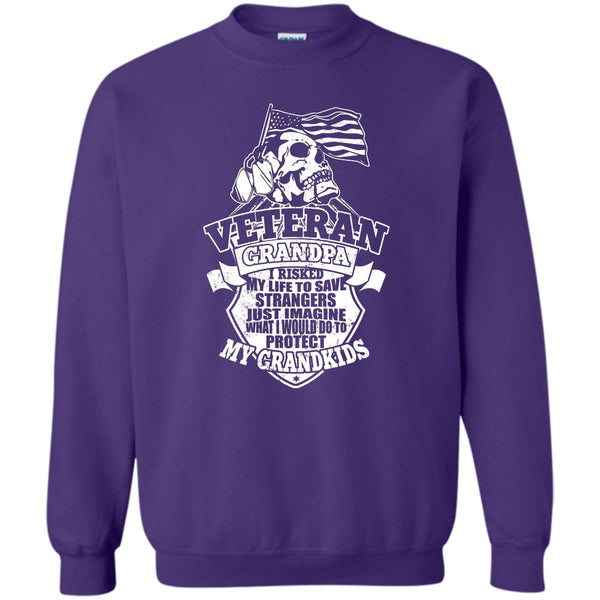 I Am a Veteran Grandpa T Shirt, To Protect My Grandkids Sweatshirt
