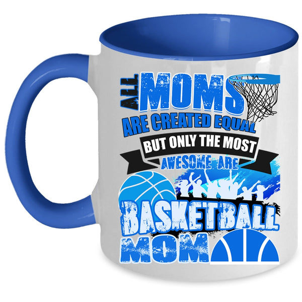 Awesome Mom Coffee Mug, Only The Most Awesome Are Basketball Mom Accent Mug
