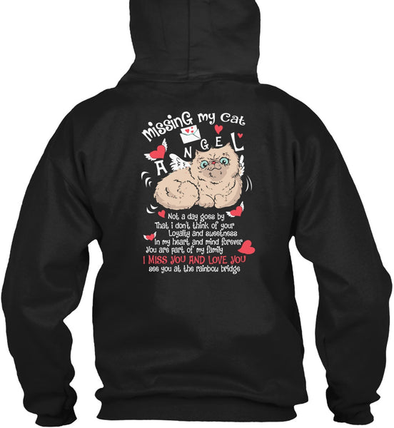 Missing My Cat Angel T Shirt, I Miss You And Love You T Shirt