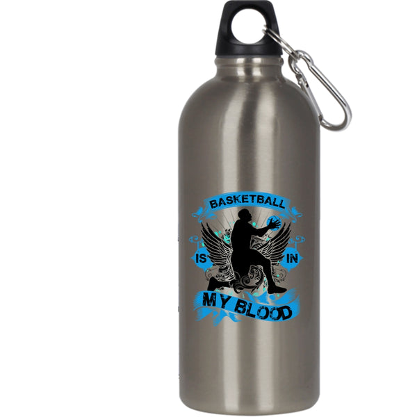 Basketball Is In My Blood 20 oz Stainless Steel Bottle,Cute Gift For Basketball Player Outdoor Sports Water Bottle