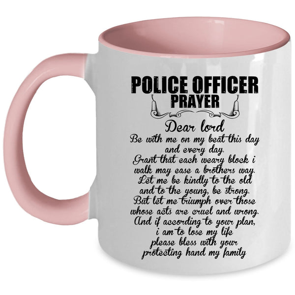 Best Gift For Police Officer Coffee Mug, Police Officer Prayer Accent Mug