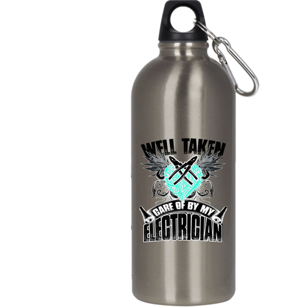 Well Taken Care Of By My Electrician 20 oz Stainless Steel Bottle,Cute Electricians Outdoor Sports Water Bottle
