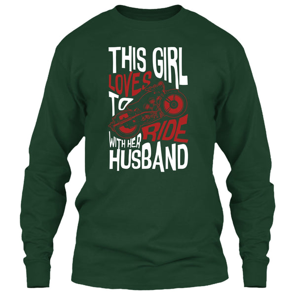 This Girl Loves To Ride With Her Husaband T Shirt, Rider T Shirt