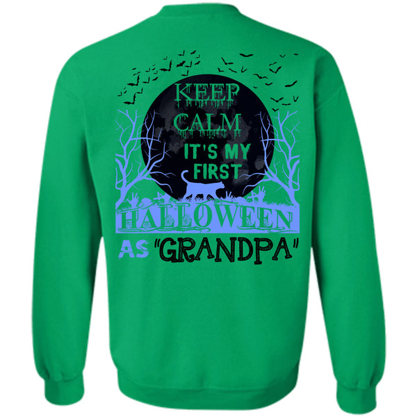 Wait For Halloween T Shirt, Keep Calm It's My First Halloween As Grandpa Sweatshirt