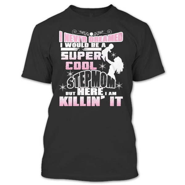 A black t-shirt with the shopify logo