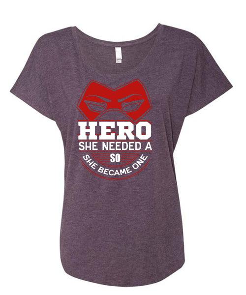 She Became One T Shirt, Being A Girlfriend T Shirt, Cool Shirt (Ladies' Triblend Dolman Sleeve)